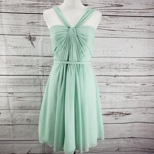 David's Bridal  Women's Mint Green Bridesmaid Dress Size 6